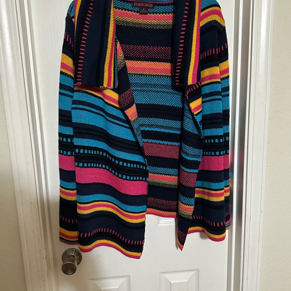 Rock & Roll Cowgirl Multicolor Striped Cardigan
